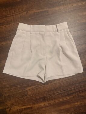 Wilfred Cream High-Waist Tailored Pleat Shorts from Aritzia